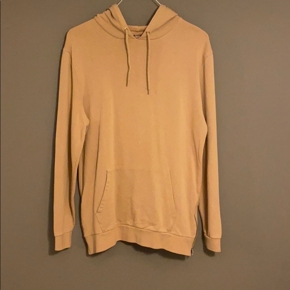 ASOS Tan Medium Hoodie, Zippers on side